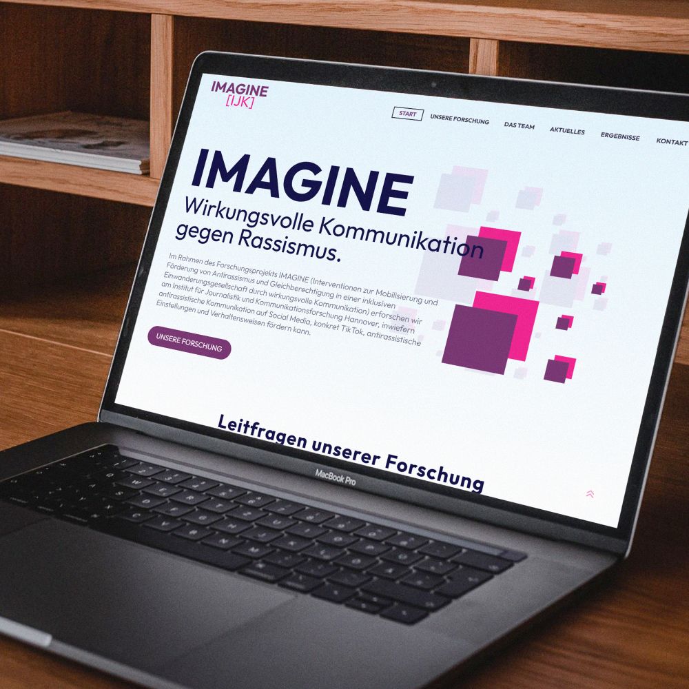 Website-Erstellung für das Forschungsprojekt IMAGINE